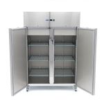 Réfrigérateur - 1200 L - 6 étagères réglables (2/1 GN) - acier inoxydable - sur roulettes