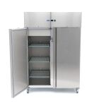 Réfrigérateur - 1200 L - 6 étagères réglables (2/1 GN) - acier inoxydable - sur roulettes