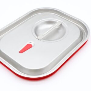 Couvercle gastronorm - 1/2 GN - acier inoxydable - joint étanche à l'air