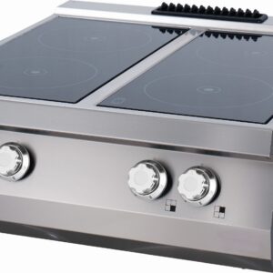 Premium cuisinière à infrarouge - 4 brûleurs - unité double - profondeur 90 cm - électrique