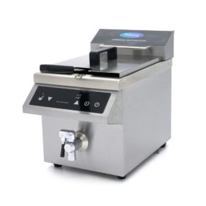 Friteuse - 8 L - 1 panier - induction - avec robinet de vidange