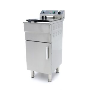 Friteuse - 16 L - 1 panier - avec robinet de vidange et support - 230V