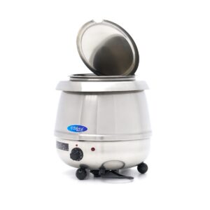 Marmite à soupe – 10 L – pot intérieur amovible – acier inoxydable – avec encoche pour louche