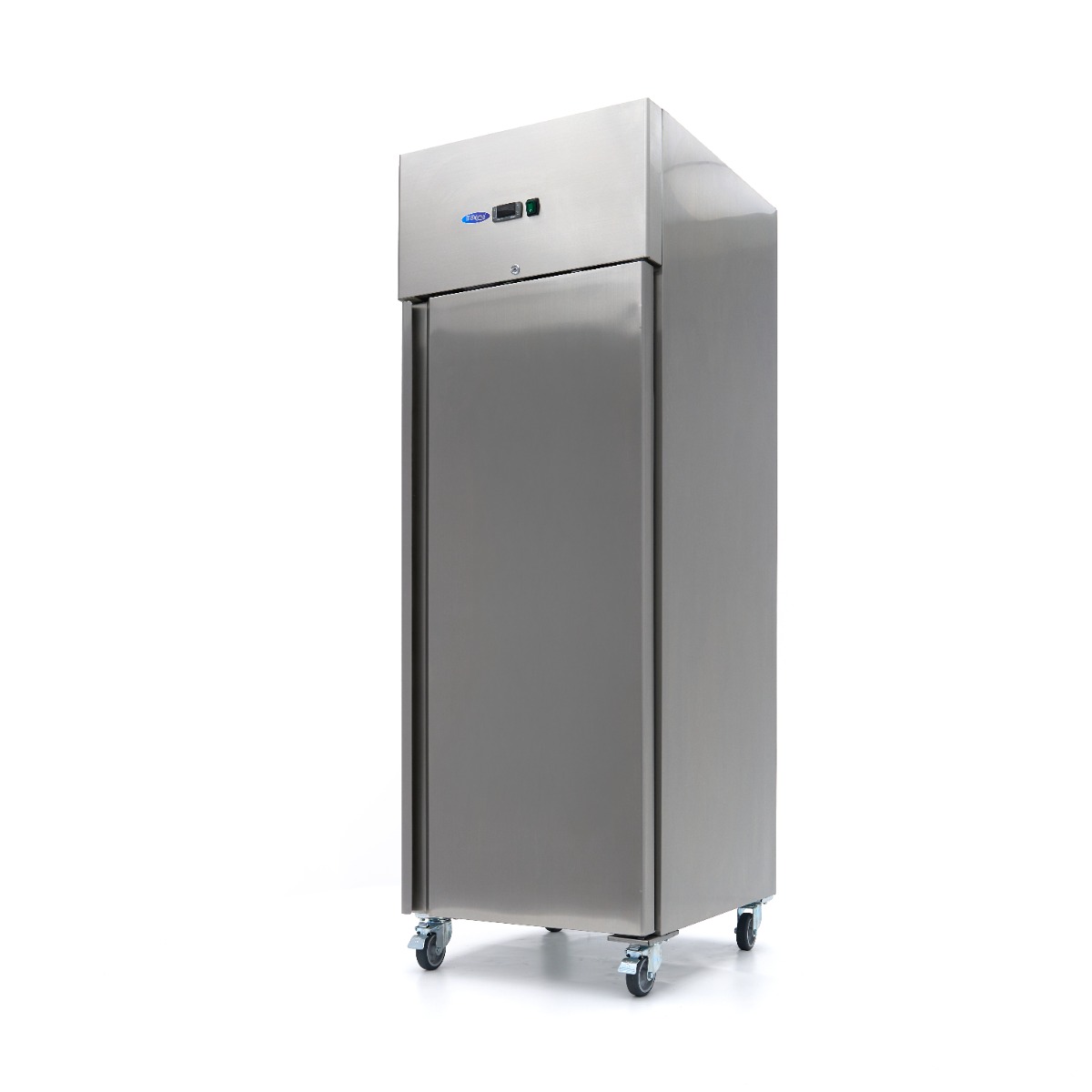 Congélateur - 400 L - 3 étagères réglables - acier inoxydable - sur roulettes