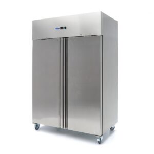 Congélateur - 1200 L - 6 étagères réglables (2/1 GN) - acier inoxydable - sur roulettes