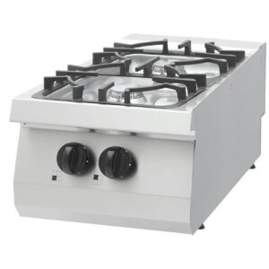 Heavy Duty cuisinière - 2 brûleurs - unité simple - profondeur 70 cm - 15 kW - gaz