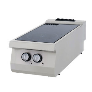 Heavy Duty cuisinière à infrarouge - 2 brûleurs - unité double - profondeur 70 cm - électrique
