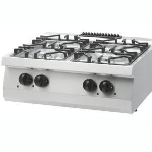 Heavy Duty cuisinière - 4 brûleurs - unité double - profondeur 70 cm - 24 kW - gaz