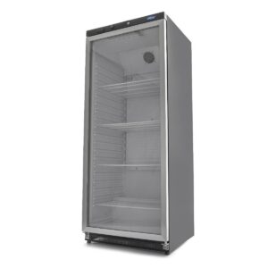 Réfrigérateur - 600 L - noir - avec porte en verre