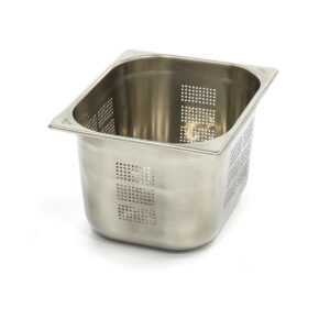 Récipient gastronorm - 1/2 GN - profondeur 20 cm - acier inoxydable - perforé