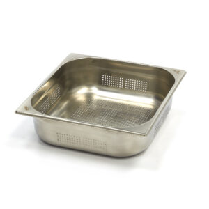 Récipient gastronorm - 2/3 GN - profondeur 10 cm - acier inoxydable - perforé