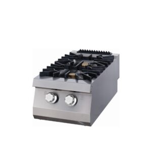 Premium cuisinière - 2 brûleurs - unité simple - profondeur 90 cm - gaz