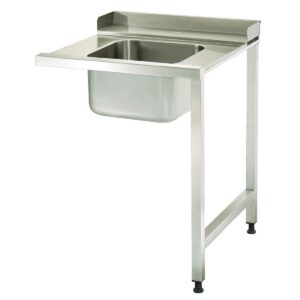 Table lave-vaisselle - 90 x 75 cm - droite - avec évier et étagère de rangement