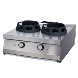 Premium cuiseur wok - 2 x 28,5 cm anneaux de cuisson - unité double - profondeur 90 cm - gaz