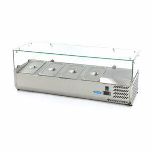 Réfrigérateur de préparation de comptoir - 120 cm - s'adapte à 4 x 1/3 GN