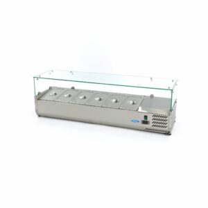 Réfrigérateur de préparation de comptoir - 140 cm - s'adapte à 6 x 1/3 GN