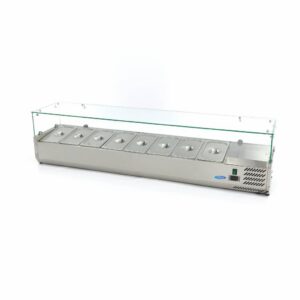 Réfrigérateur de préparation de comptoir - 180 cm - s'adapte à 8 x 1/3 GN