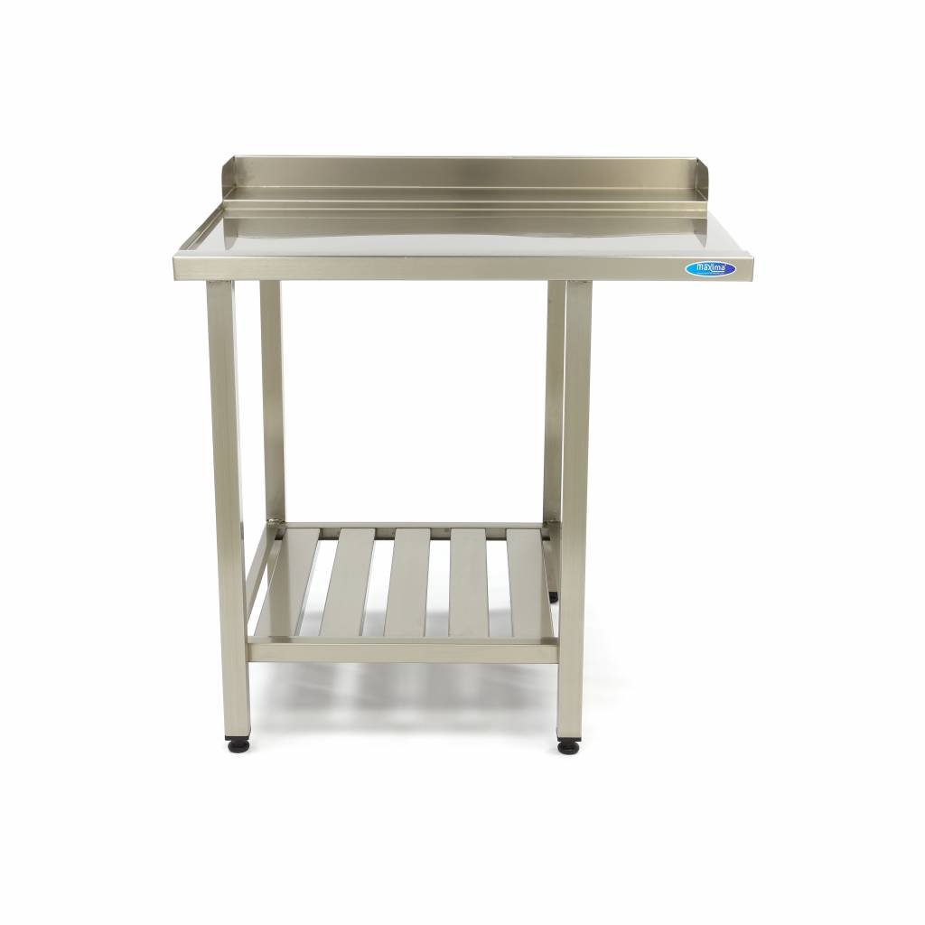 Table lave-vaisselle - 70 x 75 cm - gauche - avec dosseret et étagère de rangement