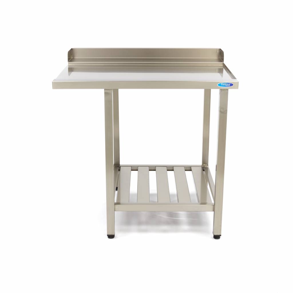 Table lave-vaisselle - 120 x 75 cm - droite - avec dosseret et étagère de rangement