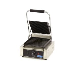 Grill contact - rainuré - plaque de gril simple - 22 cm
