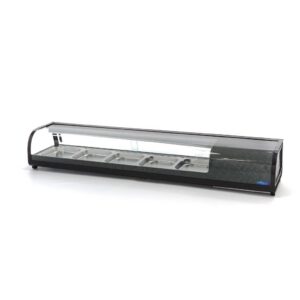 Présentoir de sushis et de tapas -132 L - incl 5 x 1/2 GN - modèle de table