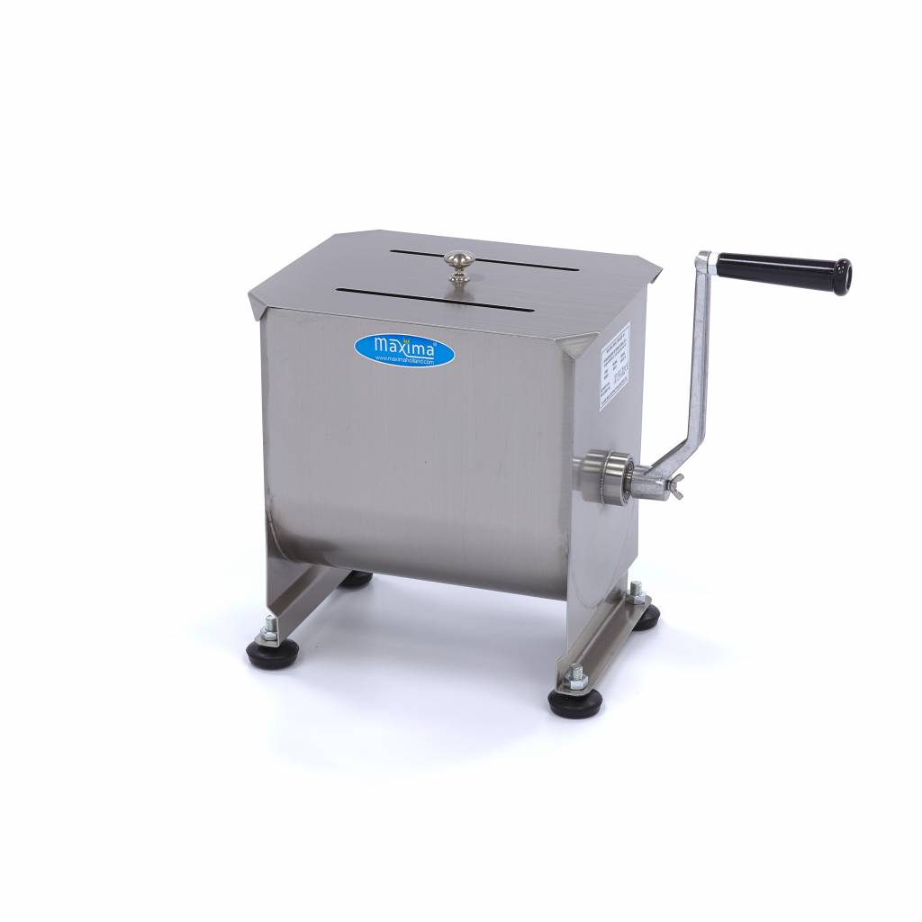 Mélangeur à viande - 10 L - 7,5 kg viande - axle unique - manuel