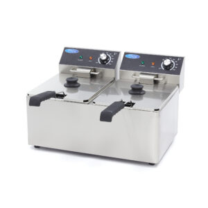 Friteuse - 2 x 8 L - 2 paniers - jusqu'à 2,8 kg de frites
