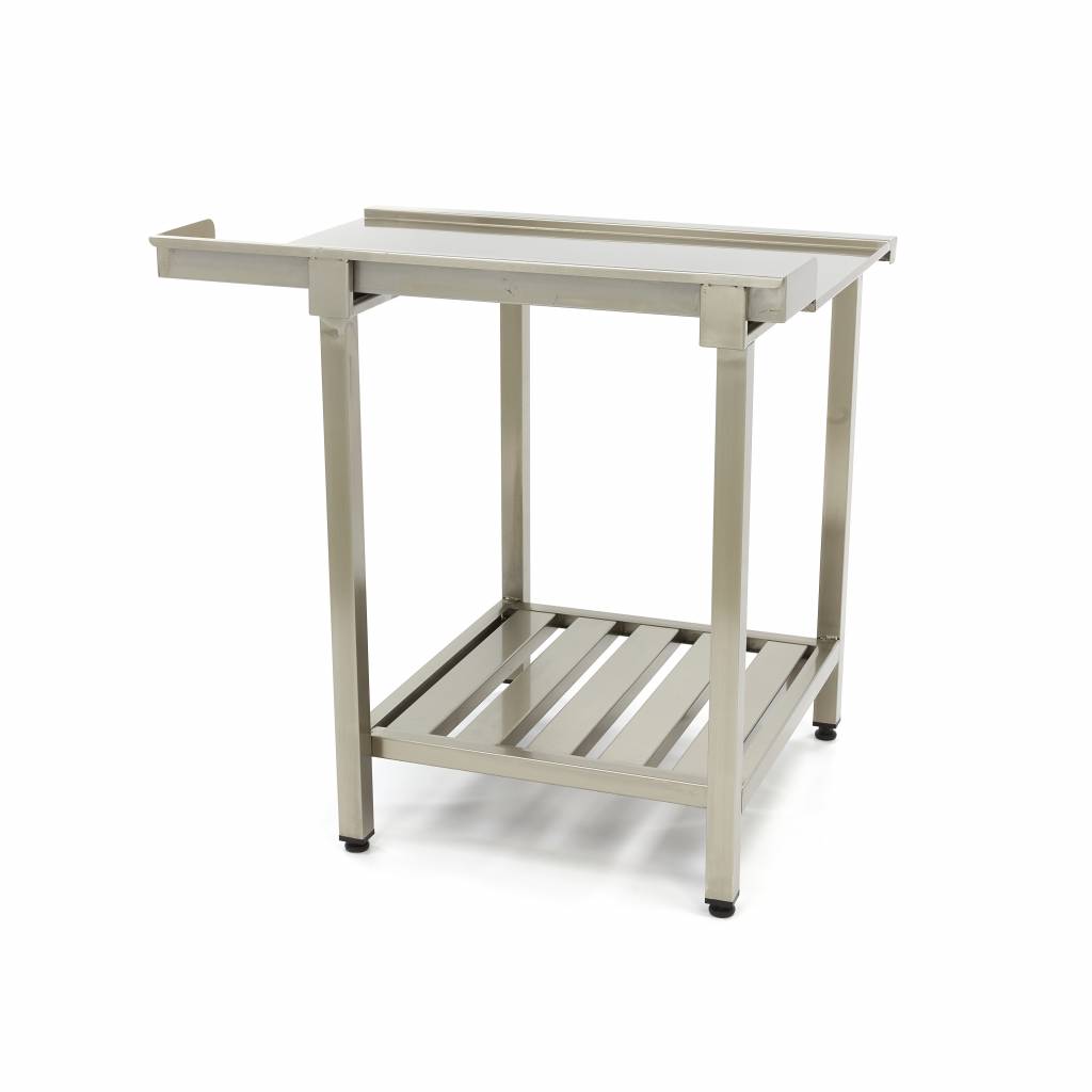Table lave-vaisselle - 120 x 75 cm - gauche - avec dosseret et étagère de rangement