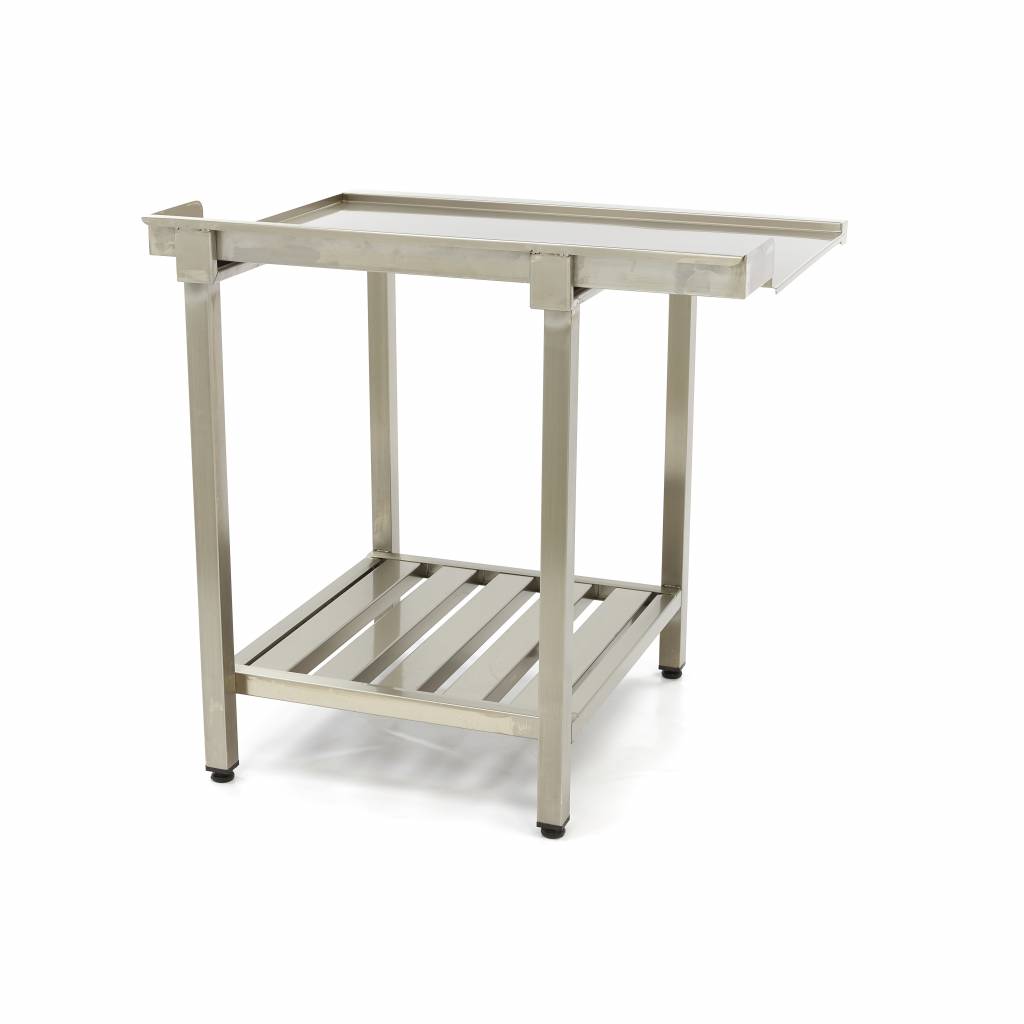 Table lave-vaisselle - 120 x 75 cm - droite - avec dosseret et étagère de rangement