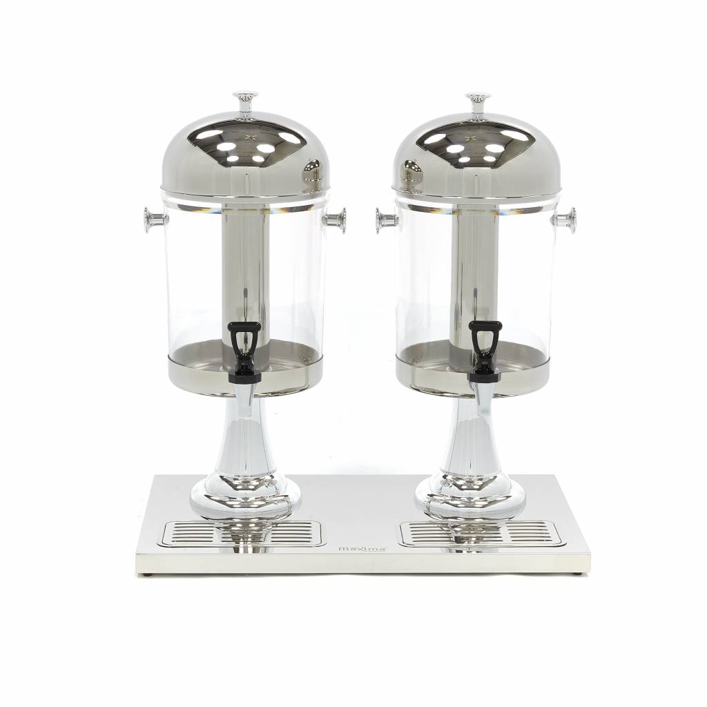 Dispensateur de boissons - 2 x 8 L - tube de refroidissement central - fonctionne sans électricité
