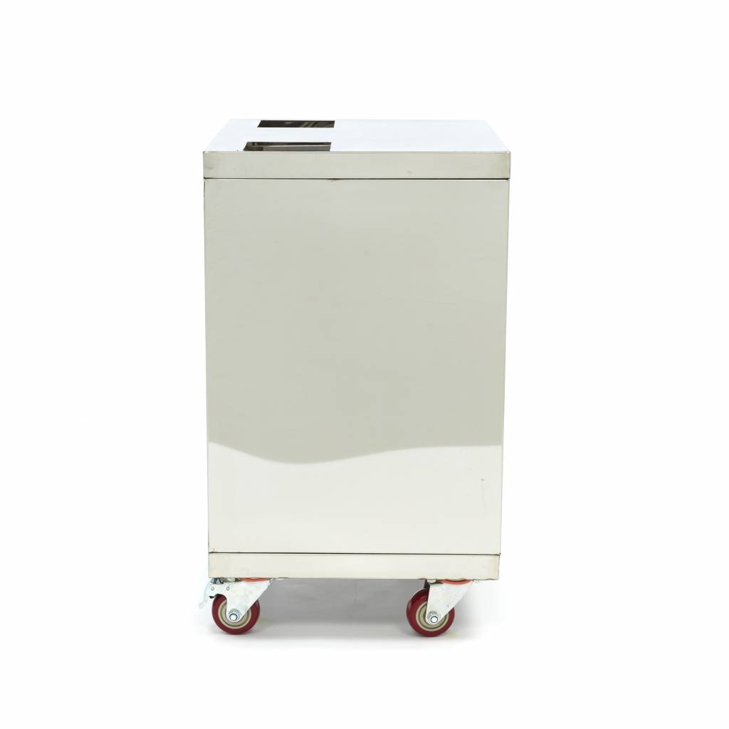 Chariot pour presse-agrumes orange - compact - avec seau à déchets - sur roues